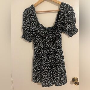 Small Trixxi Dark Blue Floral Romper